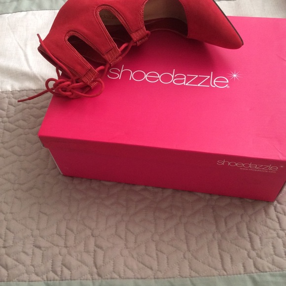 Red bootie heels - Picture 3 of 8